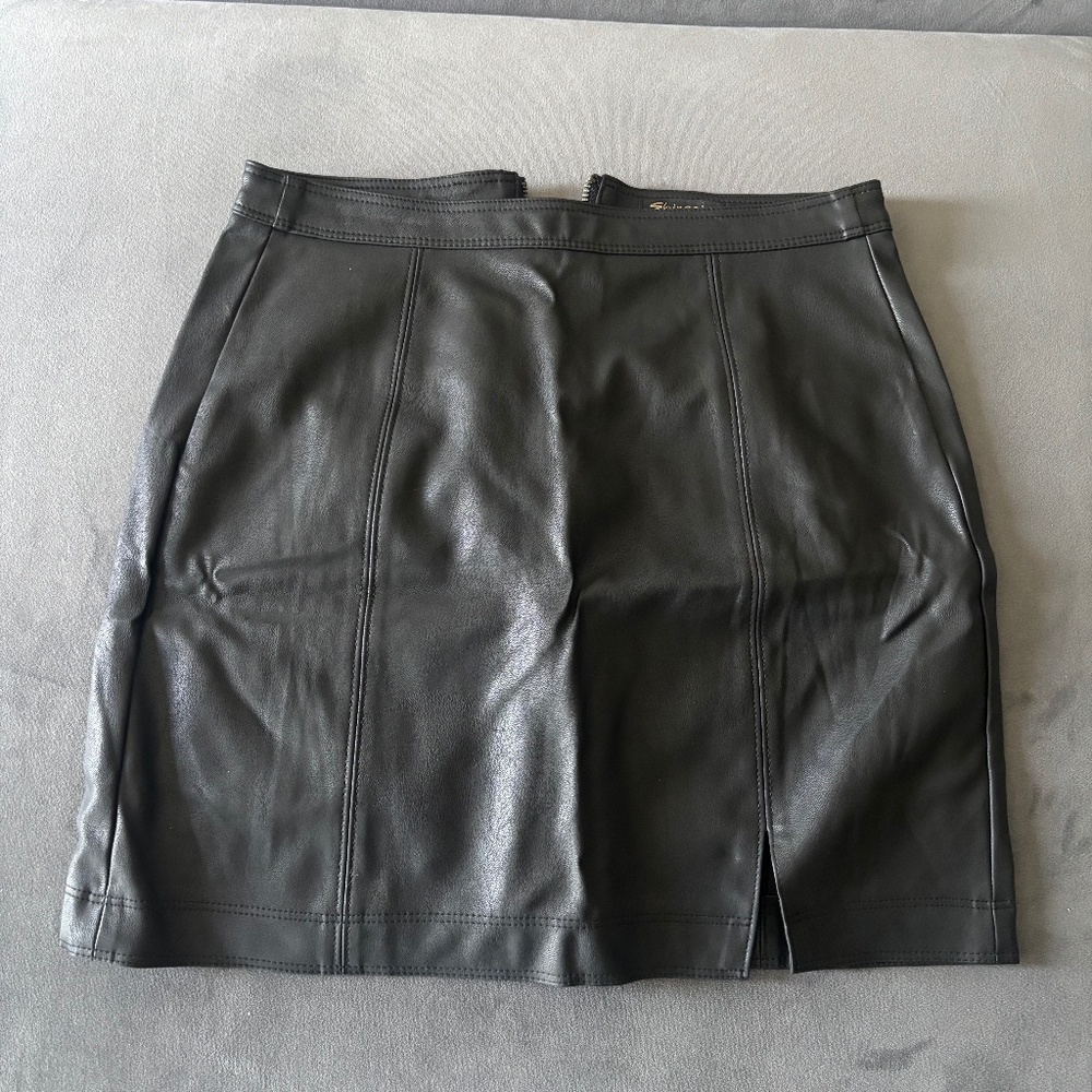 Black Pleather mini skirt